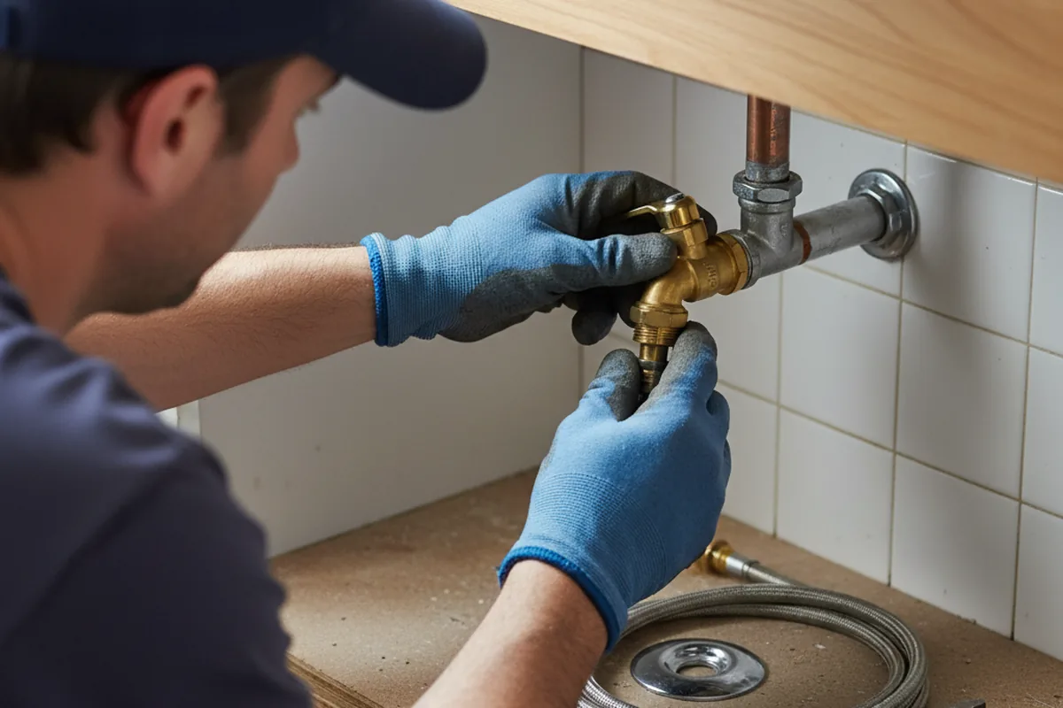 Shutoff valve and fitting work during Burst Pipe Repair in Willard